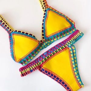 Yellow Kiini Inspired Crochet Bikini